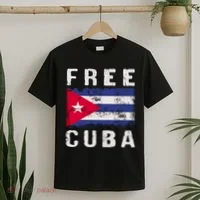 Free Cuba Distressed Flag T-Shirt thumb 2