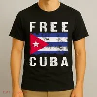 Free Cuba Distressed Flag T-Shirt thumb 3