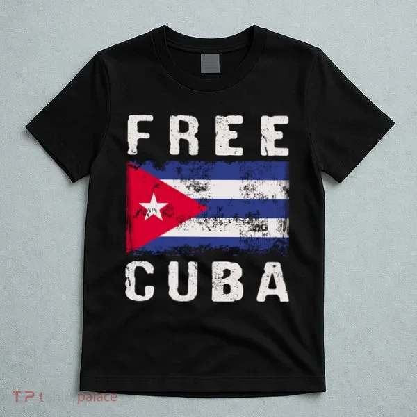 Free Cuba Distressed Flag T-Shirt