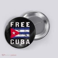 Free Cuba Distressed Flag Button thumb 0