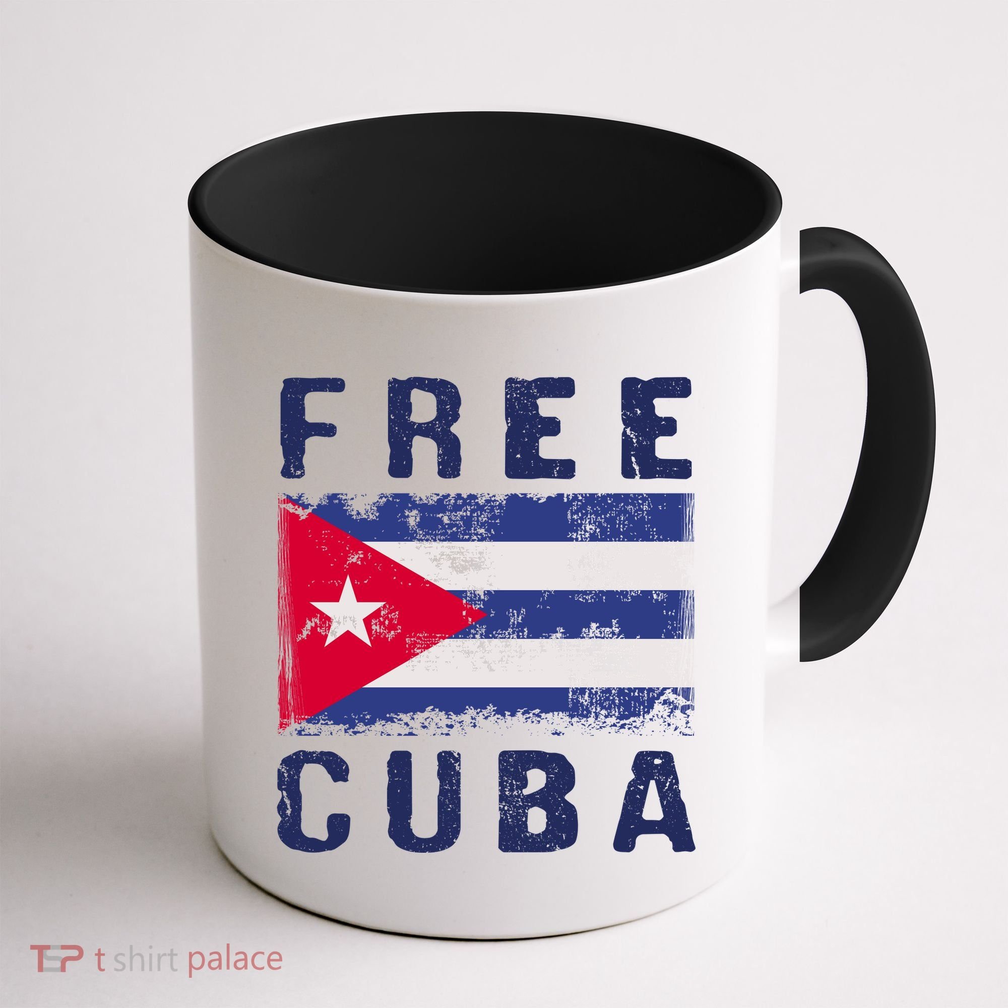 Free Cuba Distressed Flag Coffee Mug