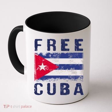 Free Cuba Distressed Flag Coffee Mug