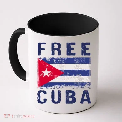 Free Cuba Distressed Flag Coffee Mug