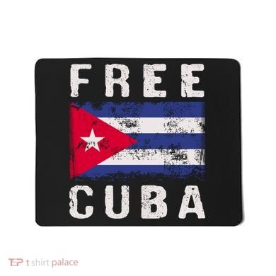 Free Cuba Distressed Flag Mousepad