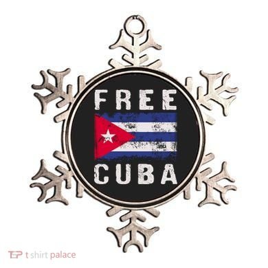 Free Cuba Distressed Flag Ornament