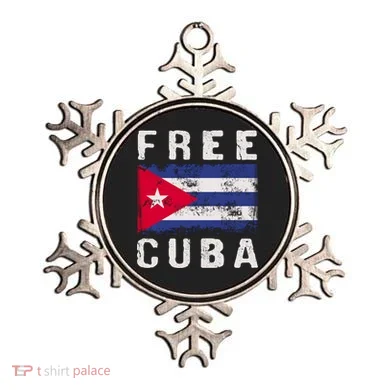 Free Cuba Distressed Flag Ornament