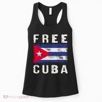 Free Cuba Distressed Flag Women's Tank Top thumb 0