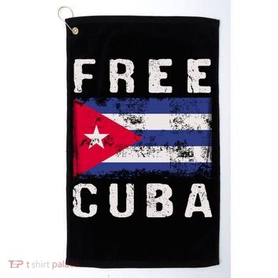 Free Cuba Distressed Flag Golf Towel