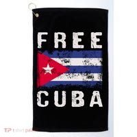 Free Cuba Distressed Flag Golf Towel thumb 0