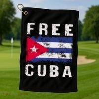 Free Cuba Distressed Flag Golf Towel thumb 1