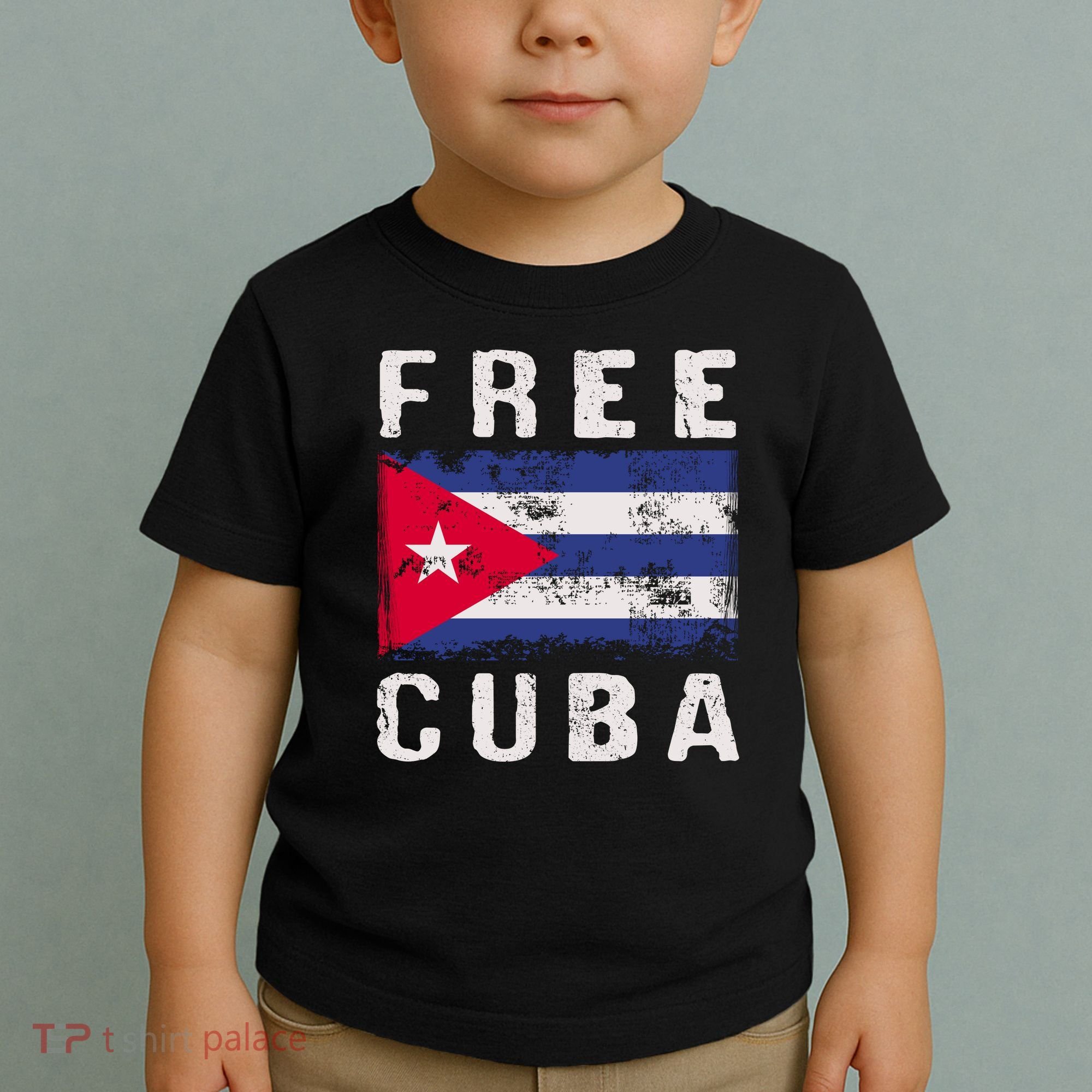 Free Cuba Distressed Flag Toddler T-Shirt