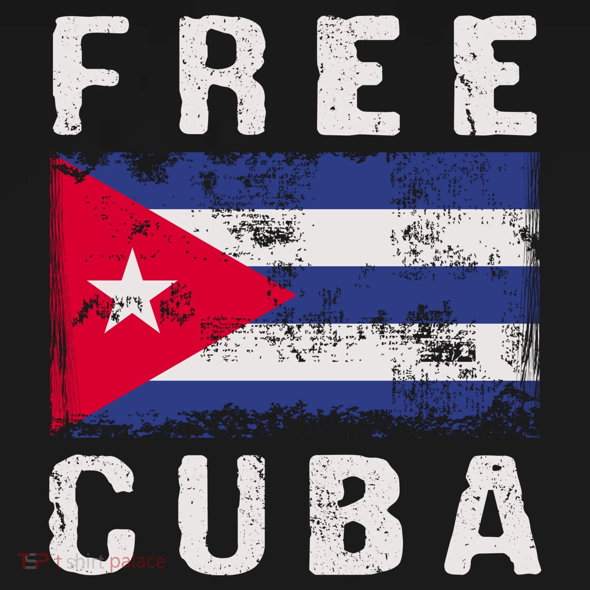 Free Cuba Distressed Flag Women's Long Sleeve Shirt