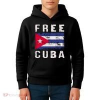 Free Cuba Distressed Flag Kids Hoodie thumb 4
