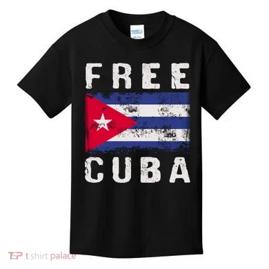 Free Cuba Distressed Flag Kids T-Shirt