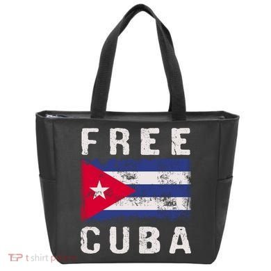 Free Cuba Distressed Flag Tote Bag