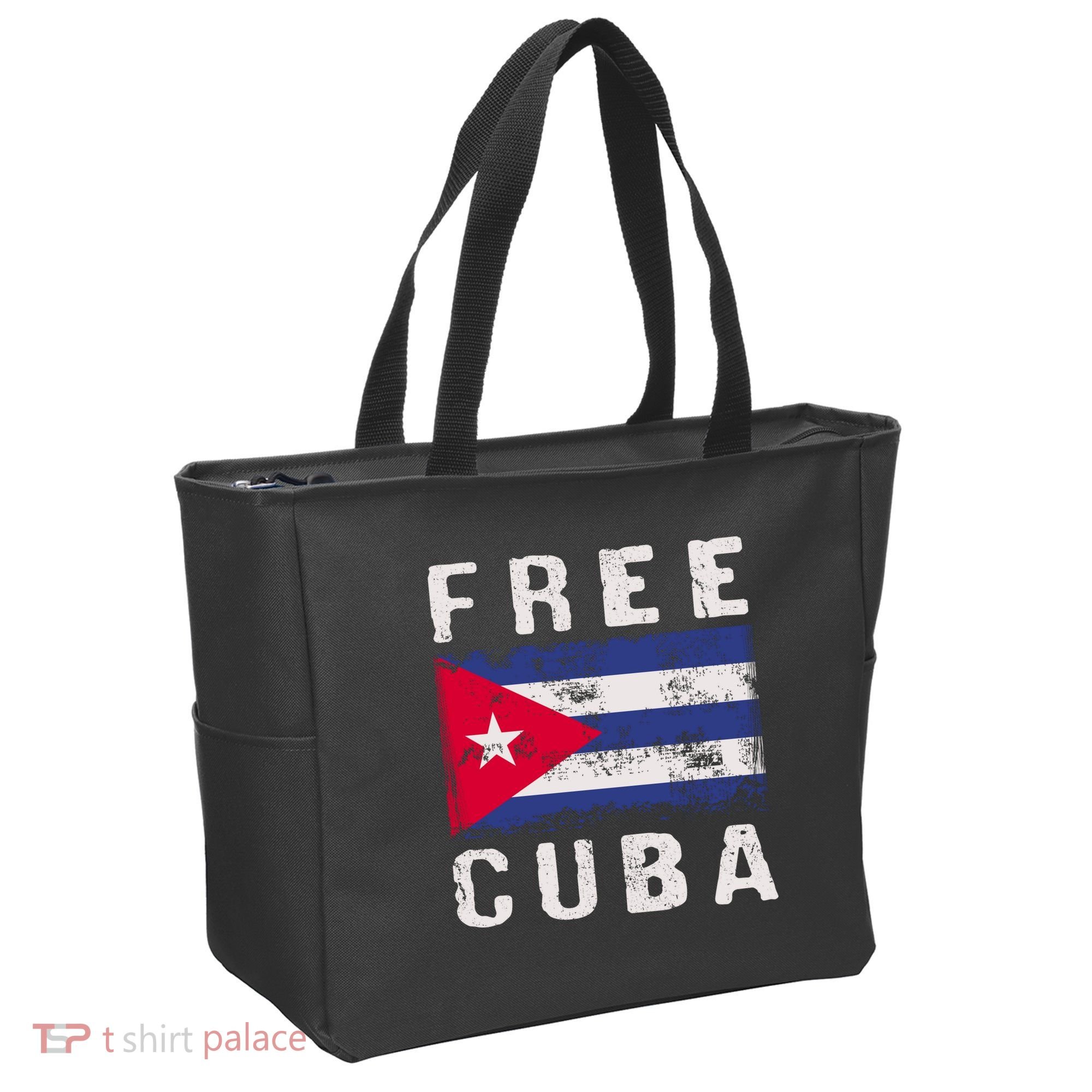 Free Cuba Distressed Flag Tote Bag