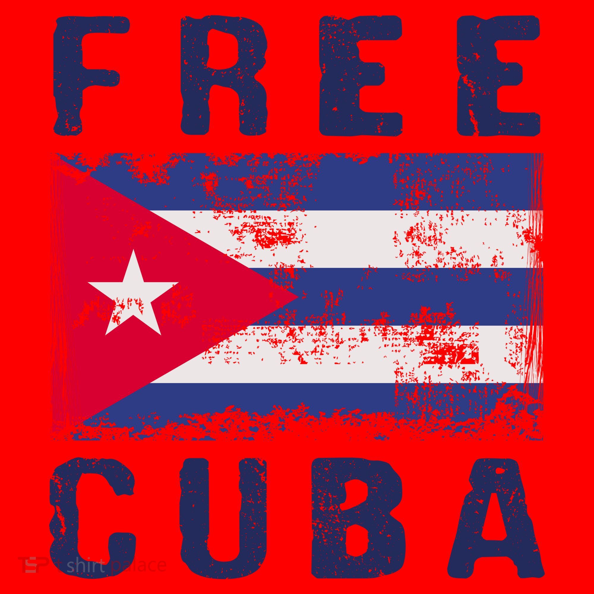 Free Cuba Distressed Flag Santa Hat
