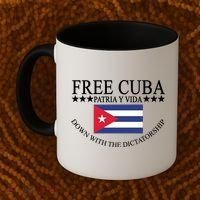 Free Cuba Down With The Dictatorship Coffee Mug thumb 2
