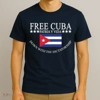 Free Cuba Down With The Dictatorship T-Shirt thumb 3
