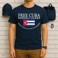 Free Cuba Down With The Dictatorship T-Shirt thumb 6