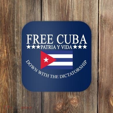 Free Cuba Down With The Dictatorship Coaster