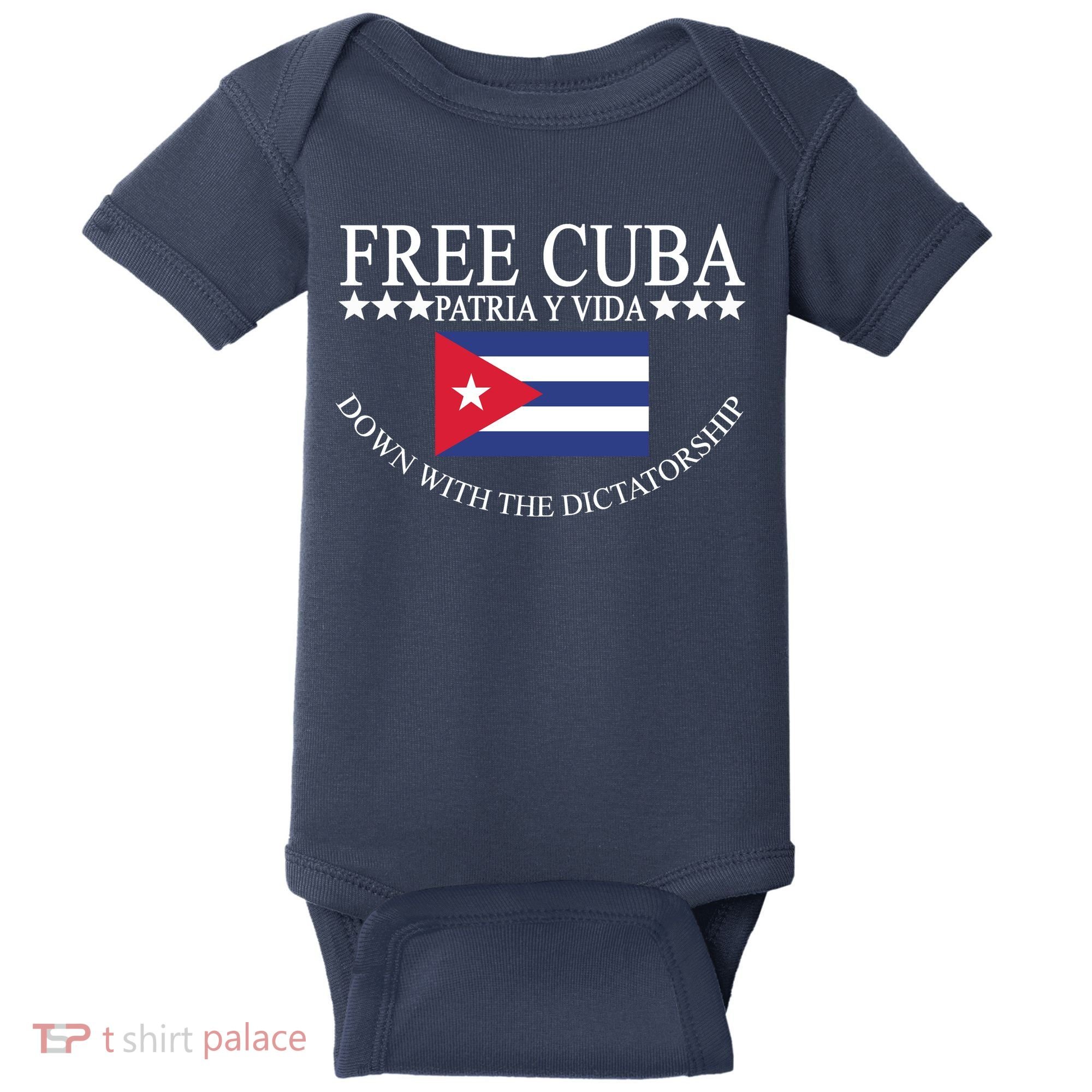 Free Cuba Down With The Dictatorship Baby Bodysuit