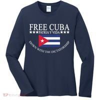 Free Cuba Down With The Dictatorship Women's Long Sleeve Shirt thumb 0
