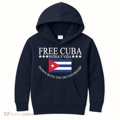Free Cuba Down With The Dictatorship Kids Hoodie