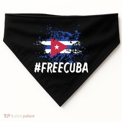 Free Cuba Flag USA-Made Doggie Bandana