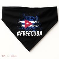 Free Cuba Flag USA-Made Doggie Bandana thumb 0