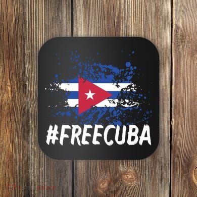 Free Cuba Flag Coaster