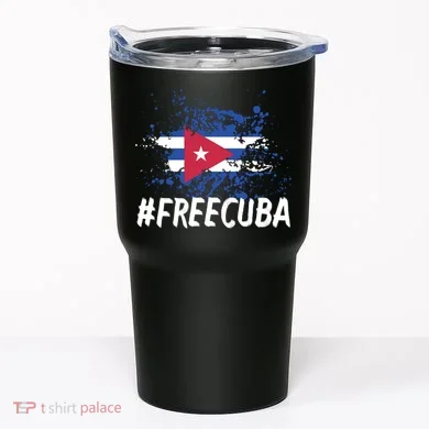 Free Cuba Flag Tumbler