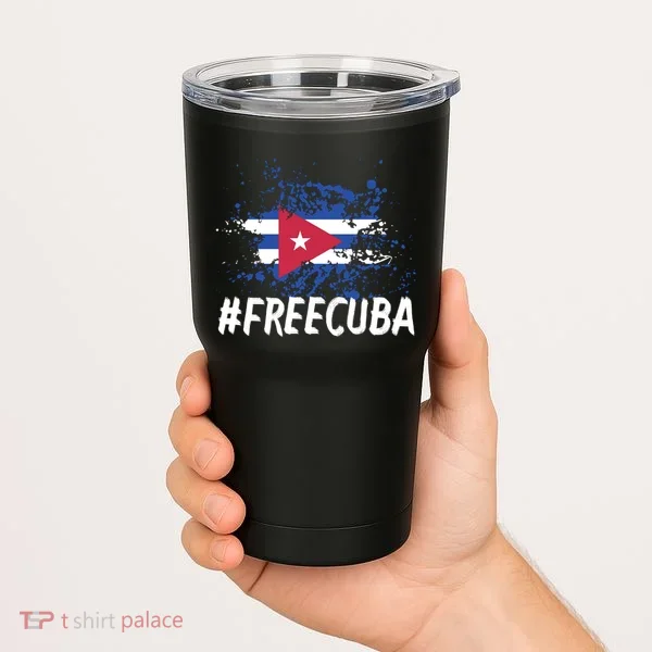 Free Cuba Flag Tumbler