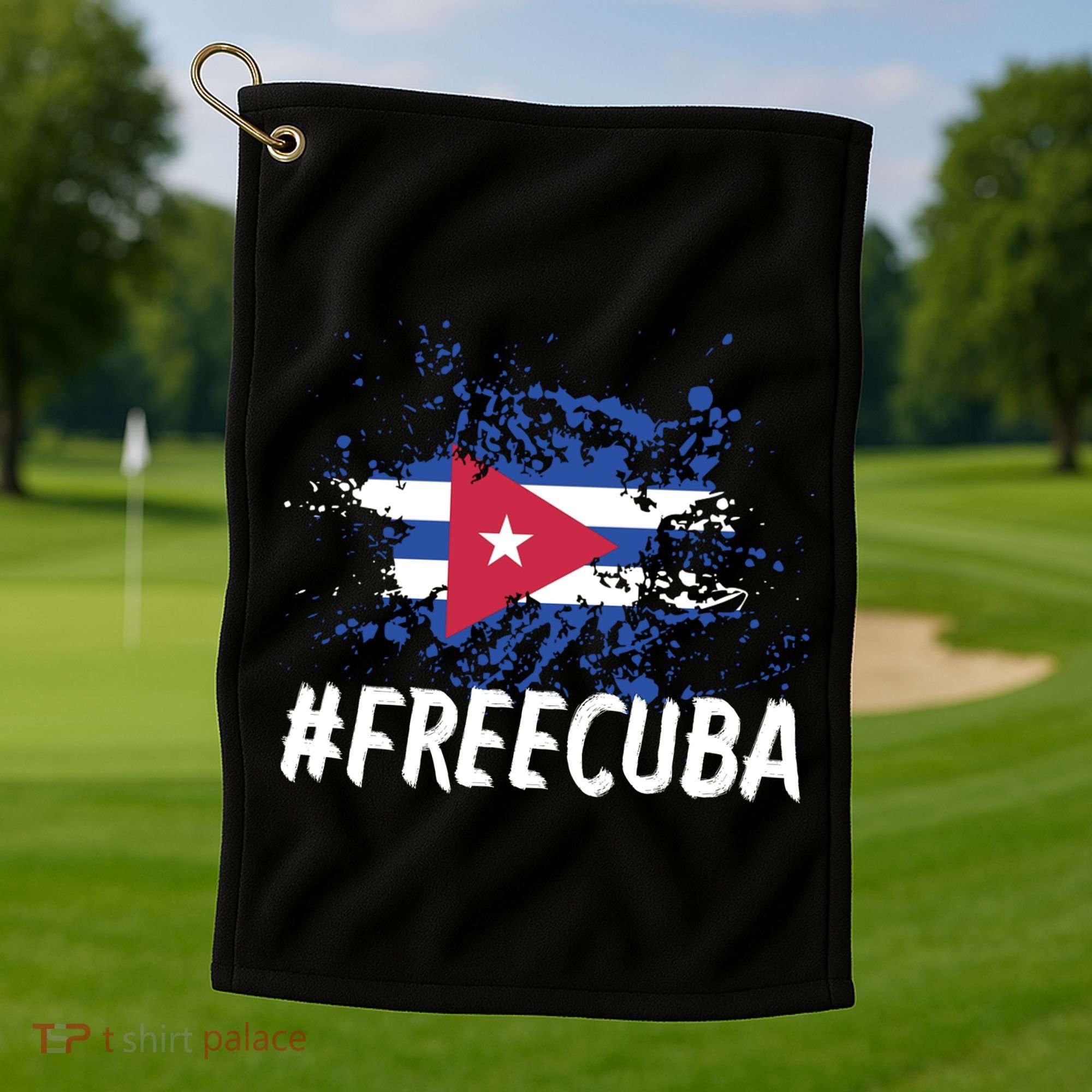 Free Cuba Flag Golf Towel
