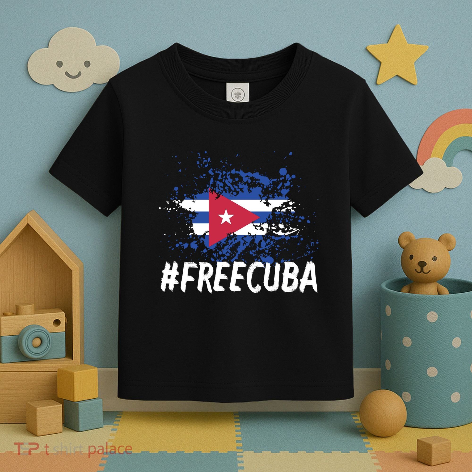 Free Cuba Flag Toddler T-Shirt