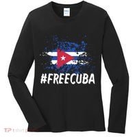 Free Cuba Flag Women's Long Sleeve Shirt thumb 0