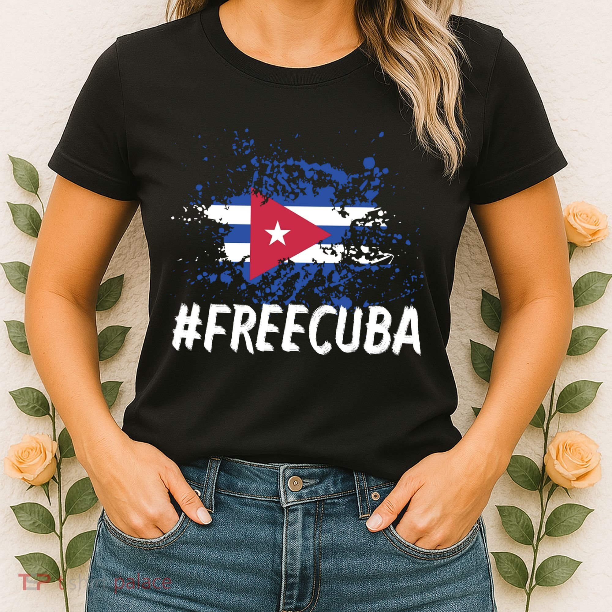 Free Cuba Flag Women's T-Shirt