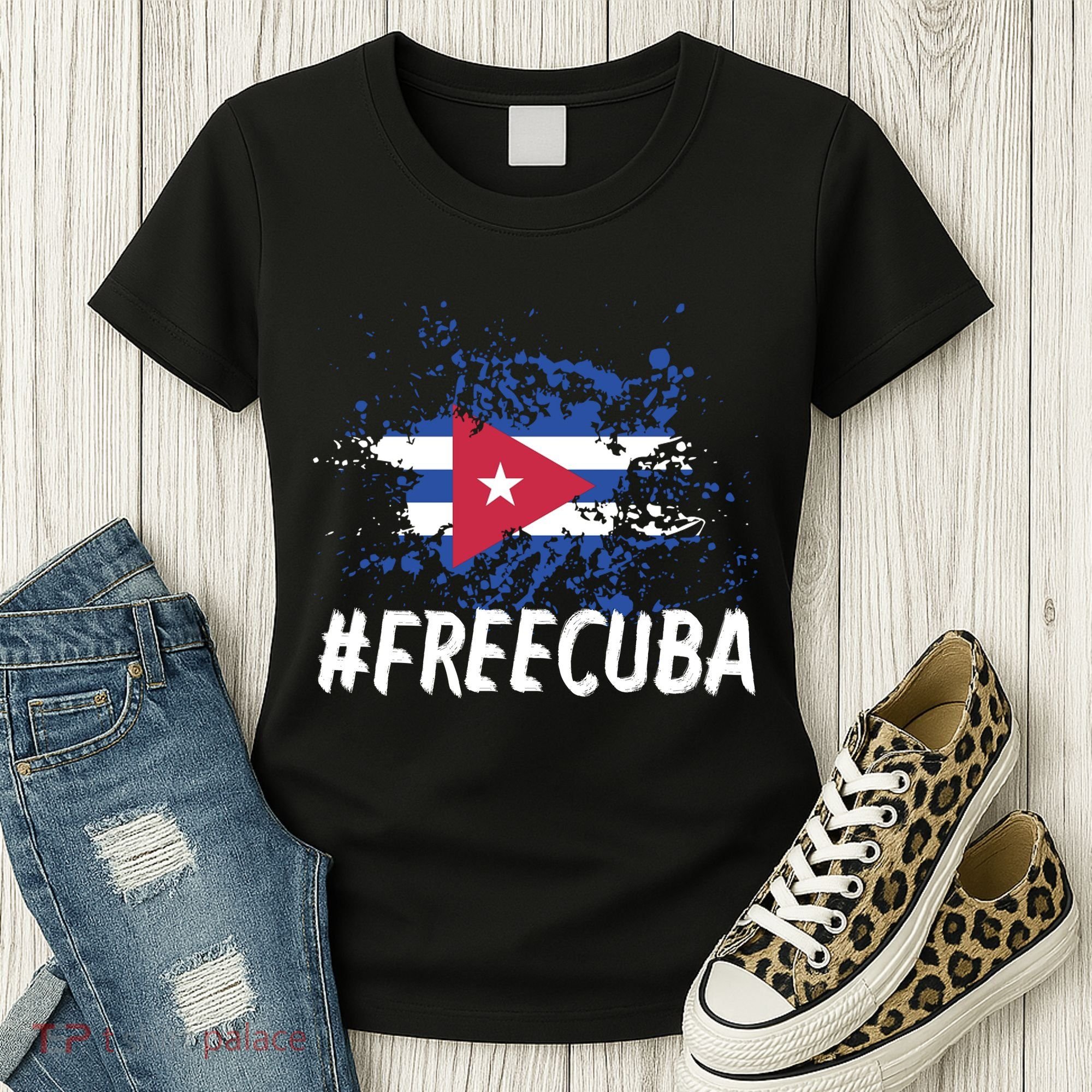 Free Cuba Flag Women's T-Shirt