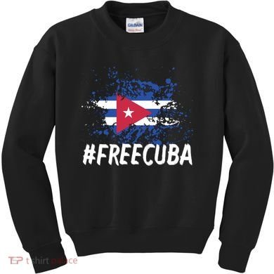 Free Cuba Flag Kids Sweatshirt