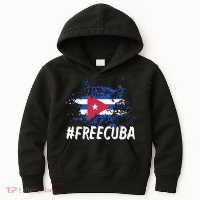 Free Cuba Flag Kids Hoodie
