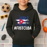 Free Cuba Flag Kids Hoodie thumb 2