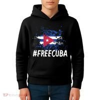 Free Cuba Flag Kids Hoodie thumb 4