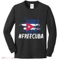 Free Cuba Flag Kids Long Sleeve Shirt thumb 0