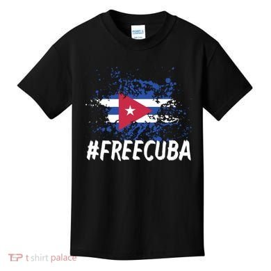 Free Cuba Flag Kids T-Shirt