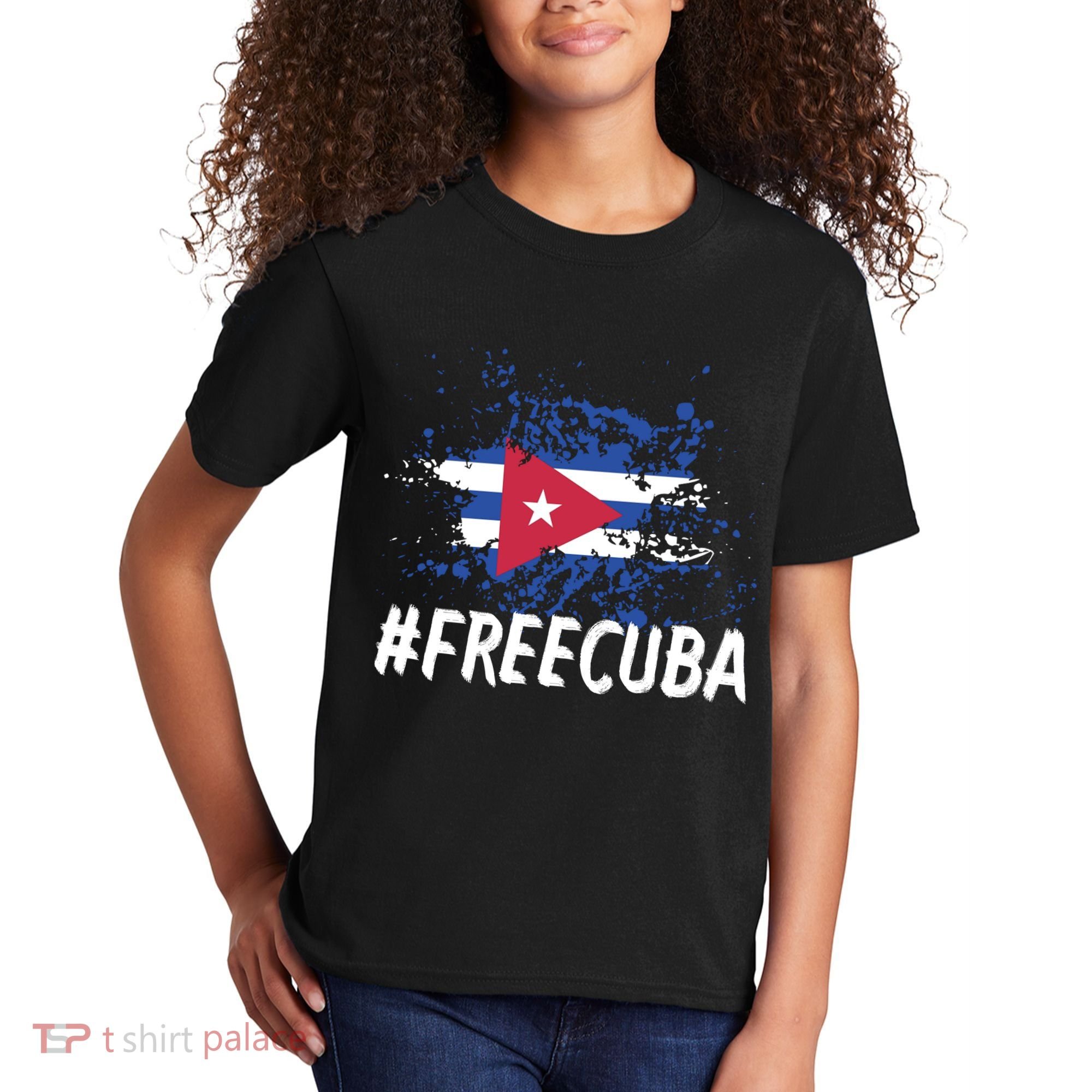 Free Cuba Flag Kids T-Shirt