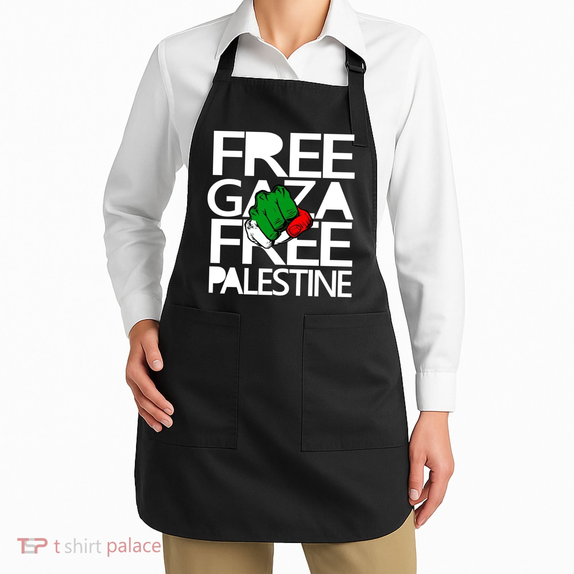 Free Gaza And Palestine Fist Apron