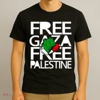 Free Gaza And Palestine Fist T-Shirt thumb 3