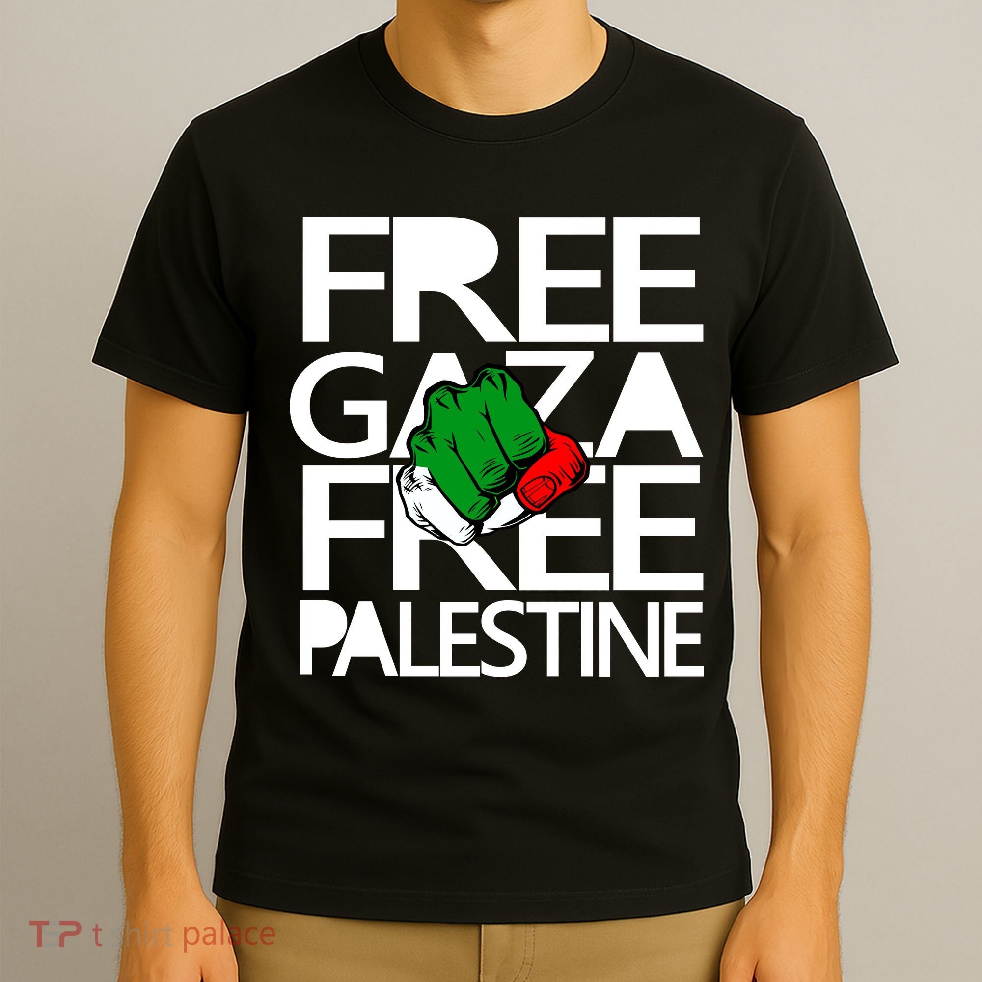 Free Gaza And Palestine Fist T-Shirt