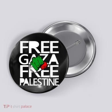 Free Gaza And Palestine Fist Button