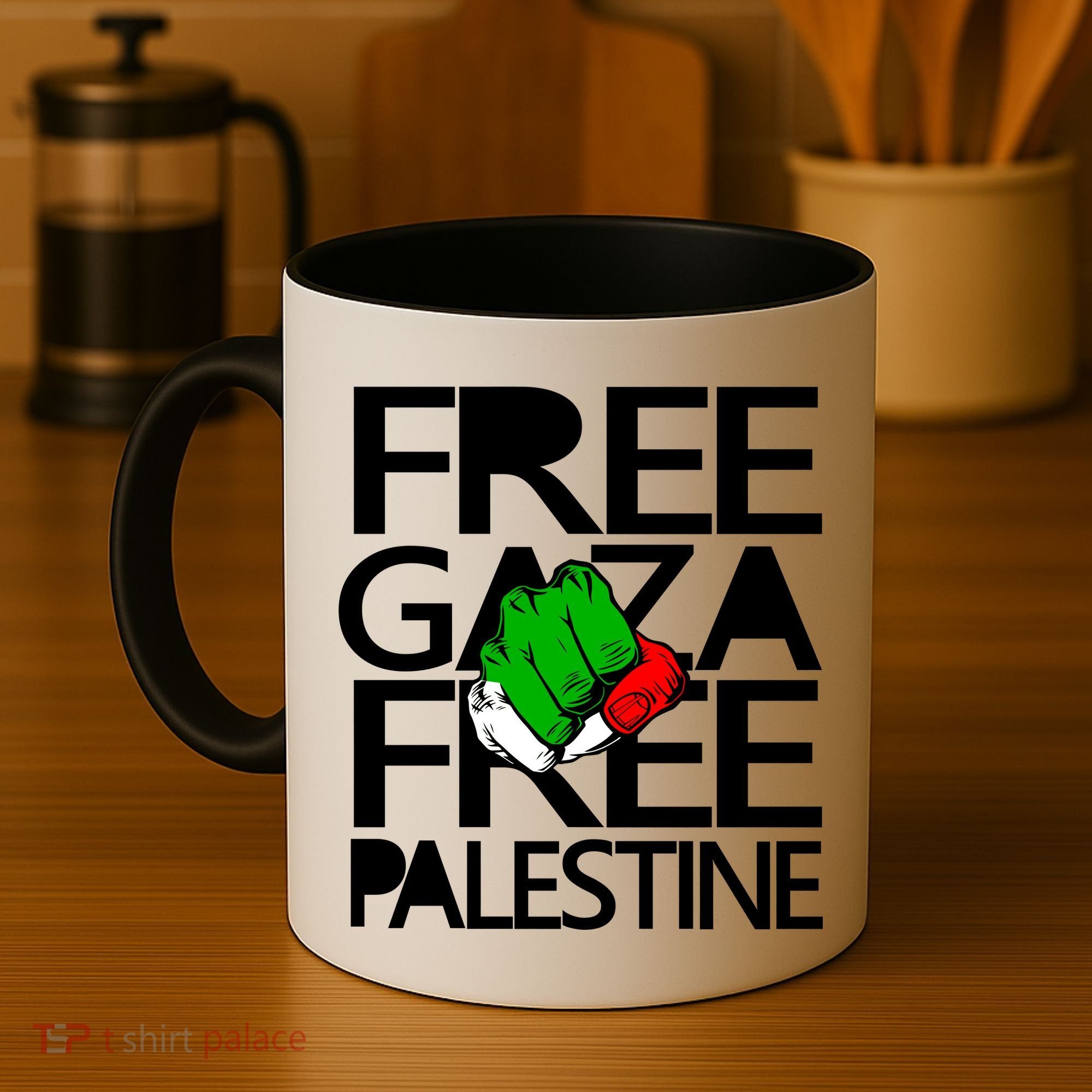 Free Gaza And Palestine Fist Coffee Mug